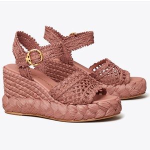 Tory Burch Raffia Wedge